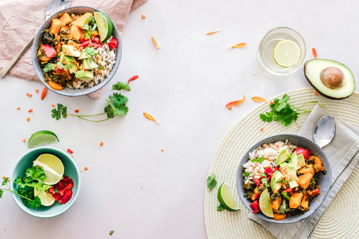 Colorful vegetable stir-fry with vibrant greens and fresh ingredients